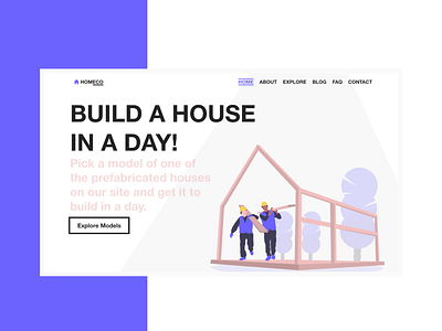 Landing Page for a Construction Company | Brutalism