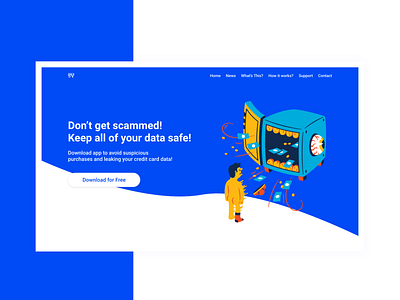 Landing Page for Data Safety App