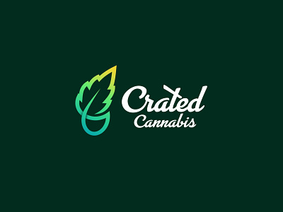 Crated Cannabis app logo design brand design brand identity branding design flat design graphic design illustration logo