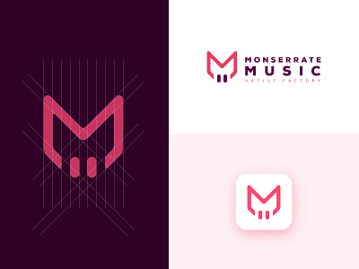 Monserrate Music app logo design brand design brand identity branding design flat design graphic design illustration logo