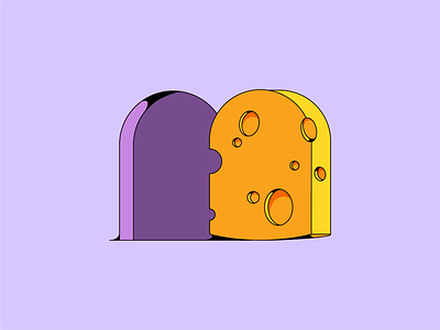 M for Mouse 36daysoftype alphabet cheese design challenge illustration letter design letter m mice mouse type design