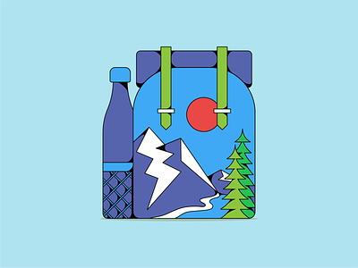 N for Nature 36daysoftype alphabet backpack camping design challenge explore hiking illustration landscape letter design letter n nature type design