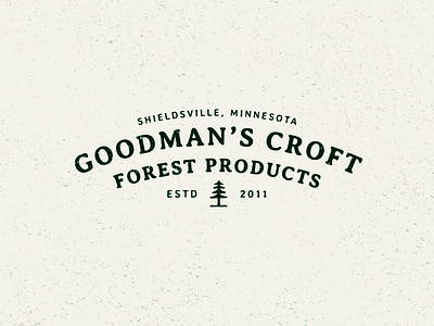 Forest Products branding croft forest goodmans logo mark minnesota outdoor products texture woods
