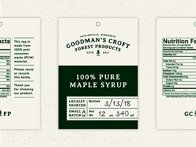 Probably not the kind of sticky tag you thought I meant... craft design hang logo maple natural syrup tag texture