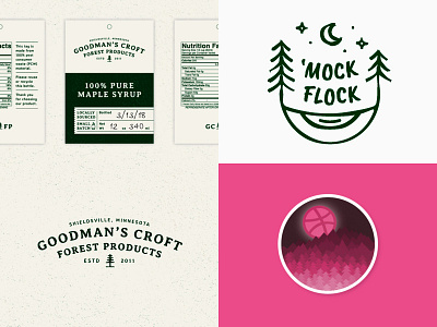 Top 4 of '18 design forest goodmans croft green illustration label logo maple pure sticker syrup texture