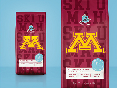 For the Bold & Spirited blend branding caribou coffee design gopher limited lto offer packaging time