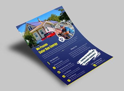 Solar Energy Flyer Template a4 flyer branding brochure design flyer flyer design graphic design solar flyer