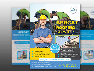 Roofing services flyer design