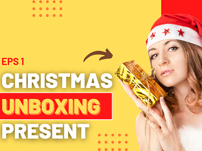 a simple thumbnail with a picture of a woman holding a Christmas new