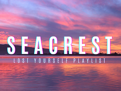 a simple music-themed thumbnail with a beautiful ocean image