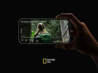 National Geographic - mobile app | movie player app brand identity corporate identity design graphic design mobile movie national geographic product design ui ux vector