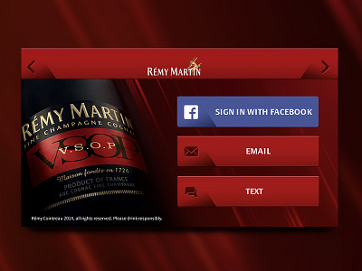 Remy Martin - App Design alcohol app iphone iphone 5 remy remy martin spirit vsop