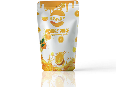 Orange Pouch Label Design / Product label design