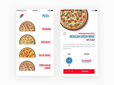 Dominos Pizza Redesign Concept clean delivery dominos pizza food food app pizza redesign restaurant