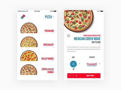 Dominos Pizza Redesign Concept