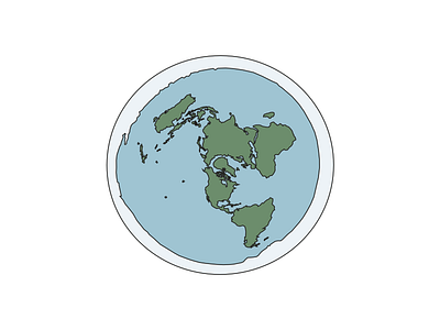 Flat Earth design graphic
