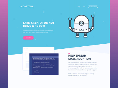 MiCAPTCHA blockchain captcha crypto fun robot ui