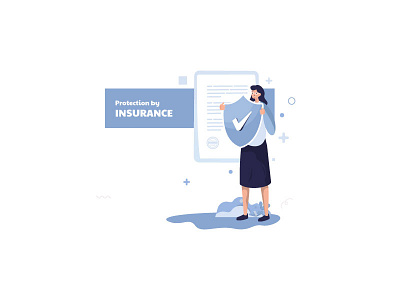 Insurance Policy Illustration assurance care cartoon character cute design flat graphic design illustration inspiration insurance policy protection