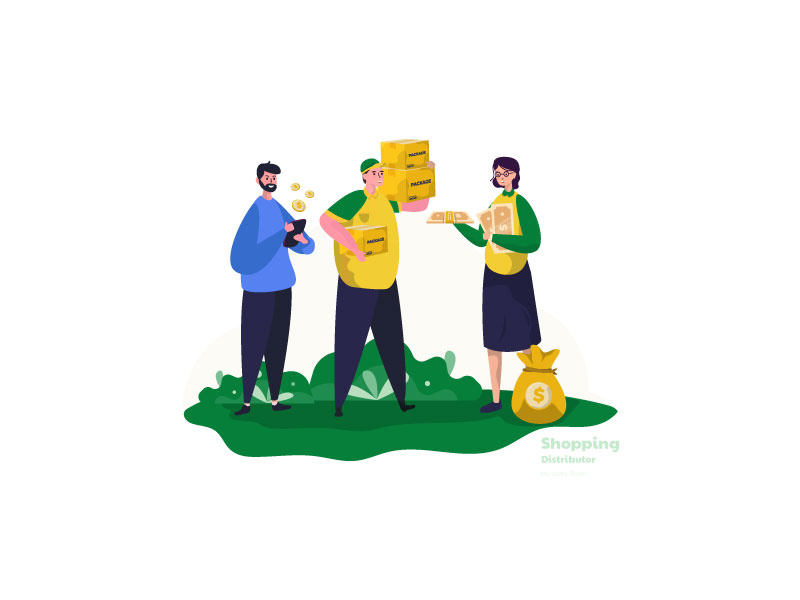 Distributor or reseller illustration by Ilusiku Studio on Dribbble