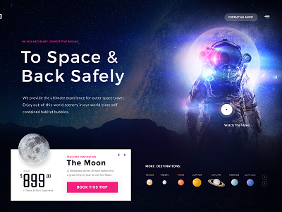 SPACED challenge homepage homepage spacedchallenge travel ui ux webdesign website