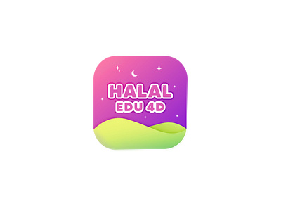 Halal EDU Icon Apps augmented reality design icon minimalist simplicity