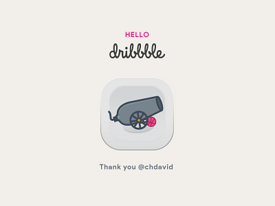 Hello Dribbble! design icon vector