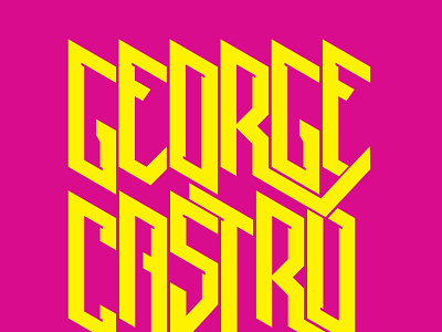 George Castro Lettering branding electric isometric lettering type