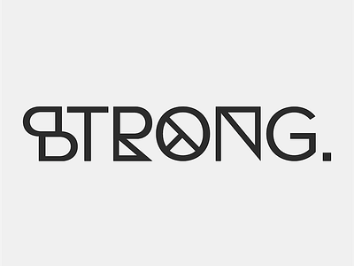 Strong Magazine Logo [Experimental] clean experiment geometric logo magazine minimal simple strong text