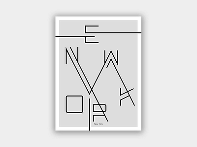 Experimental Typographic Poster design experimental minimal new york poster typeface typographic typography