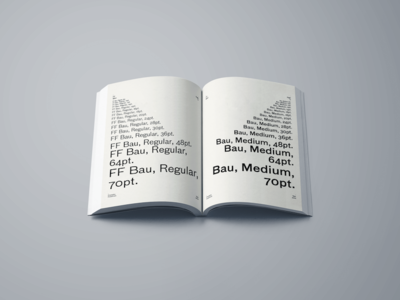 FF Bau Type Specimen Book Design - Pages
