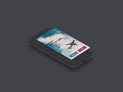 Altitude App Welcome Screen Design airline altitude app design mockup splash screen
