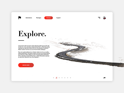 Explore - Minimal Website Design clean design graphic minimal simple sleek ui user ux website