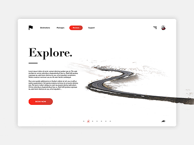 Explore - Minimal Website Design