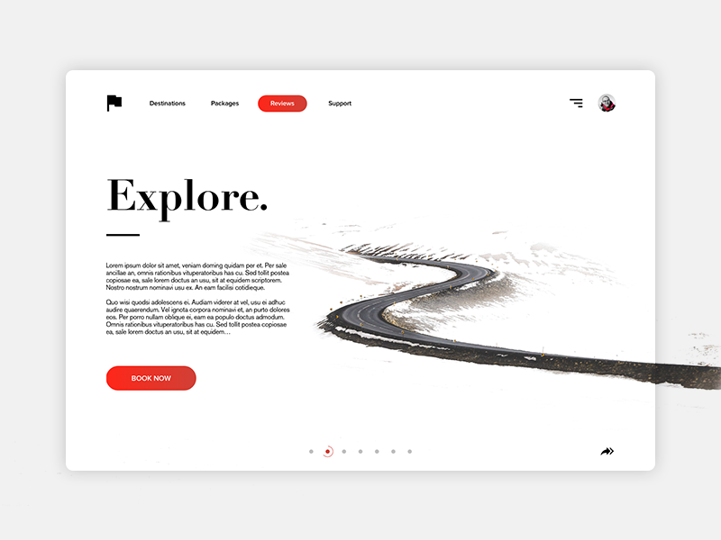 Explore - Minimal Website Design user graphic sleek simple clean minimal ux ui design website