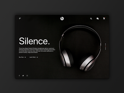 Beats Home Redesign beats dark design headphones minimal redesign ui ux website