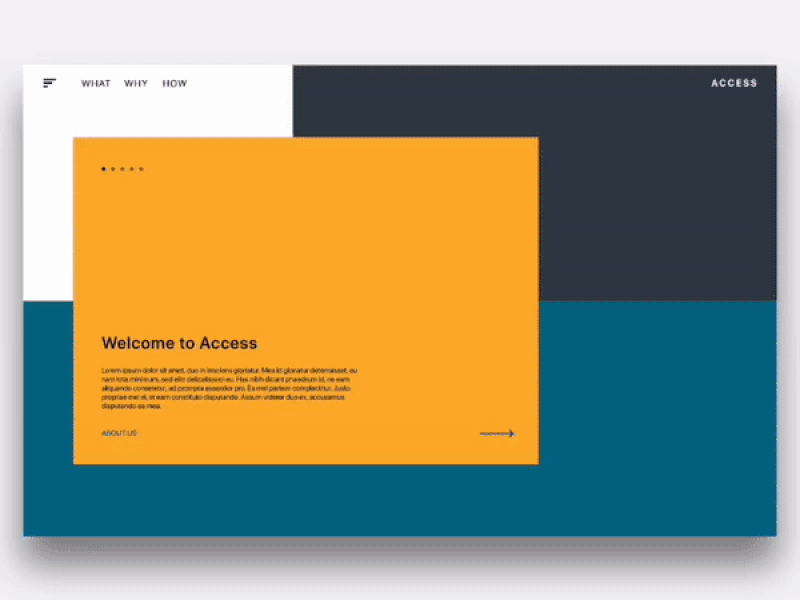 Access Website Design Concept access colors design minimal simple web website