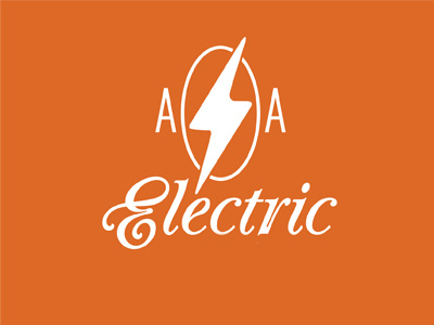 Double A Electric electric logo orange vector