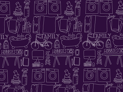 Life Background hand drawn home illustration life purple work