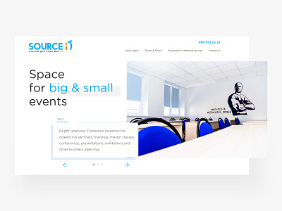 Landing page for an event space events landing page ui ui design website design