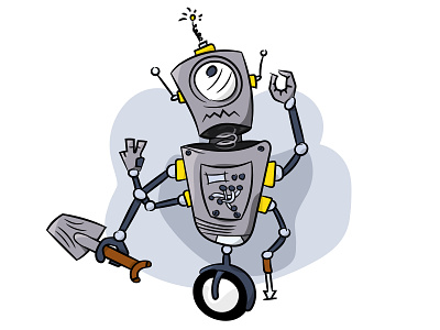 Robot Illustration character design design drawing illustartor illustration robot vector