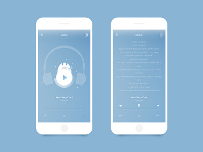 Music Player app blue music player