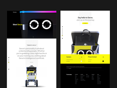 Postmates Serve - Door to door black design product page ui uiux ux web webdesign