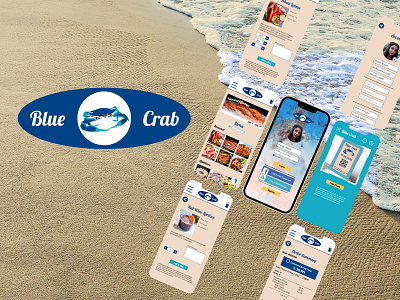 Blue Crab - Menu Application app branding ui ux