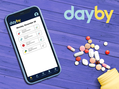 Dayby - Medication Reminder App app branding logo ui ux vector