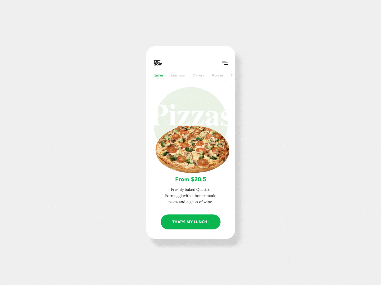 Delivery App Concept — Interaction