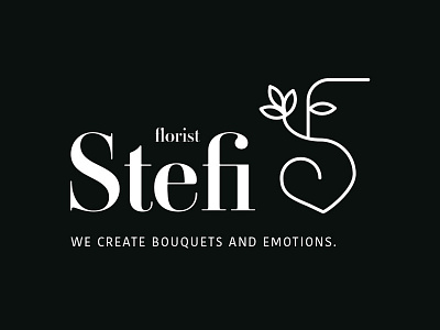 Florist Stefi bouquets brand florist flower logo shop