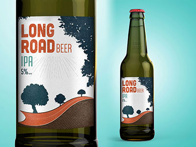 Label Beer - Long Road beer design label texture