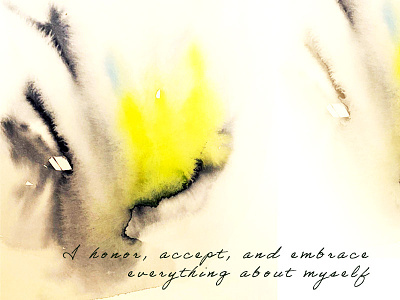 Abstract watercolor abastract accept color editorial motivational print quotes watercolor
