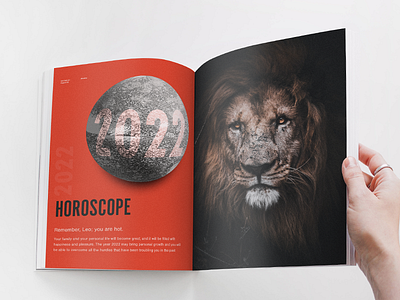 2022 editorial 2022 editorial horoschope layout lion magazine print zodiac