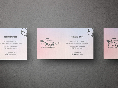 Business card for a Flower shop business card design flower logo pastel shop